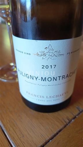 Bourgogne Puligny-montrachet Francis Lechauve L'éveil des Sens 2017