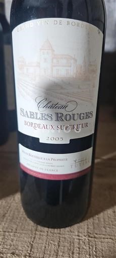 Bordeaux Bordeaux Supérieur Château Sables Rouges 2005
