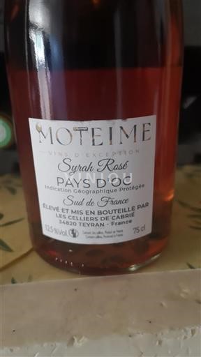 Languedoc et Roussillon Pays d'oc Moteime Syrah Rosé Non Millésimé