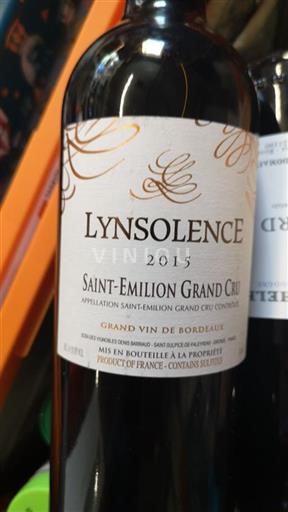 Bordeaux Saint-Émilion Lynsolence 2015