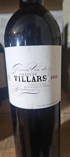 Bordeaux Fronsac Château Villars 2012