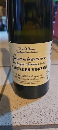 Elzas Vendanges Tardives Isabelle et Gilles Ringenbach Vieilles Vignes 2013
