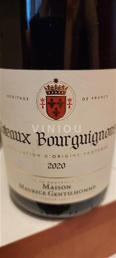 Burgundy Coteaux Bourguignons Maison Maurice Gentilhomme 2020