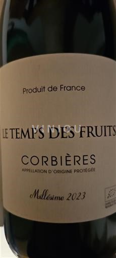 Languedoc Corbières Le Temps des Fruits 2023