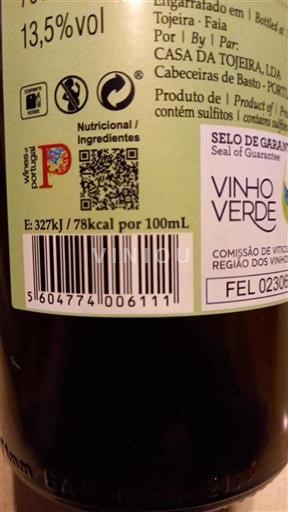 Portugal Vinho Verde Casa da Tojeira Ikke årgangsbestemt