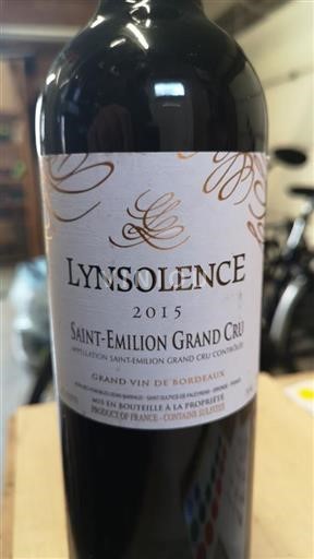 Bordeaux Saint-Émilion Grand Cru Grand Cru Denis BARRAUD LYNSOLENCE 2015
