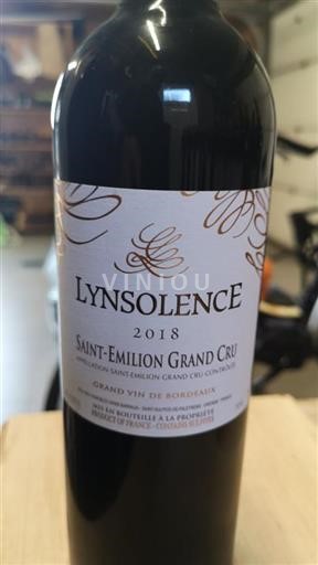 Bordeaux Saint-Émilion Grand Cru Grand Cru Denis BARRAUD LYNSOLENCE 2018