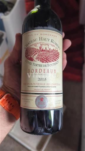 Bordeaux Château Haut Robert Tertre de Fontenot 2015
