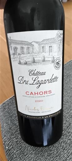 Sudoeste Cahors Château Bru Lagardette 2020