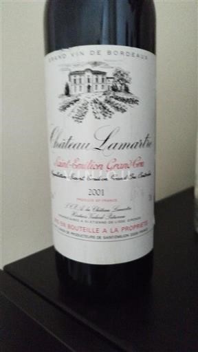 Bordeaux Saint-Émilion Grand Cru Grand Cru Château Lamartine 2001