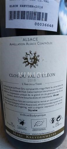 Alsace Marc Kreydenweiss Clos du Val d'Éléon 2018