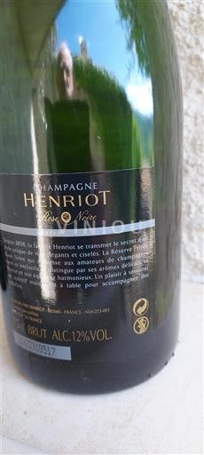 Champagne Henriot Rosé Noire Senza annata