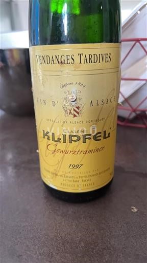 Elzas Vendanges Tardives Eugène Klipfel Gewurztraminer 1997