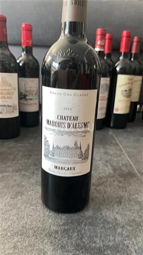 Bordeaux Margaux Grand Cru Château Marquis Alesme 2018