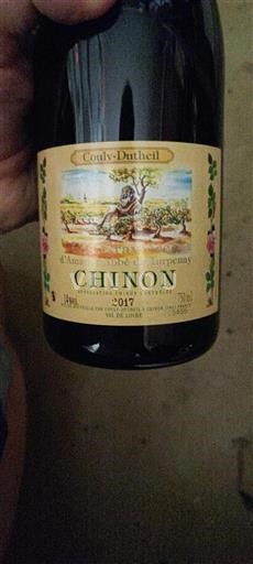 Vin Rouge sec La Coulée d'Amboise Abbé de Turpenay Couly-Dutheil 2017 France Vallée de la Loire Chinon