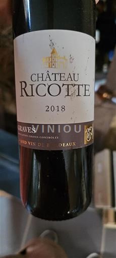 Bordeaux Graves Château Ricotte 2018