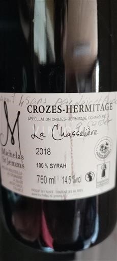 Valle del Rodano Crozes-Hermitage Michelas St Jemms La Chasselière 2018