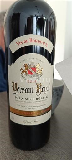 Bordéus Bordeaux Superior Versant Royal 2014