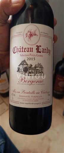 Sud-Ouest Bergerac Château Lardy Sélection Petits Grains 2015