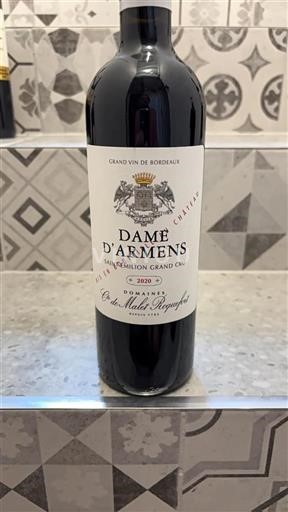 Bordeaux Saint-Émilion Grand Cru Grand Cru Dame Armens 2020