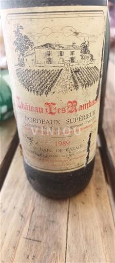 Bordeaux Bordeaux Supérieur Château Les Rambauds 1989