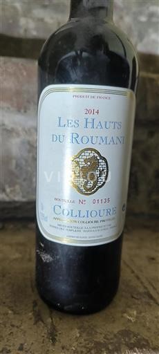 Roussillon Collioure Terres des Templiers Les Hauts du Roumani 2014