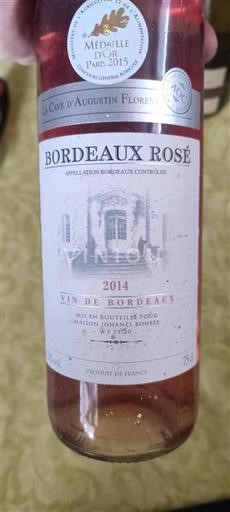 Bordeaux La Cave Augustin Florent 2014