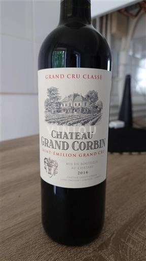 Bordeaux Saint-Émilion Grand Cru Grand Cru Château Grand Corbin 2016