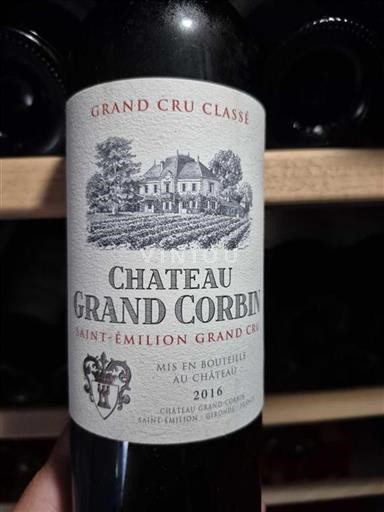 Bordeaux Saint-Émilion Grand Cru Grand Cru Château Grand Corbin 2016