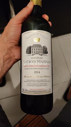 Bordeaux Saint-Émilion Grand Cru Grand Cru Château La Croix Mazeran 2014