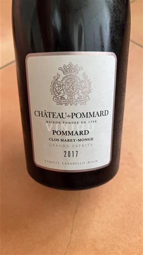 Burgundy Pommard Grand Cru Pommard Clos Marey-Monge 2017