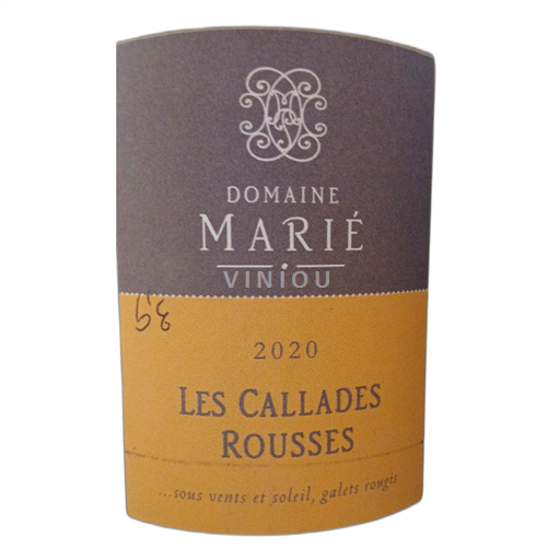 Languedoc a Roussillon Pays d'Oc Domaine Marié Les Callades Rousses 2020