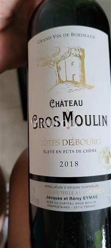 Bordeaux Côtes-de-bourg Château Gros Moulin 2018