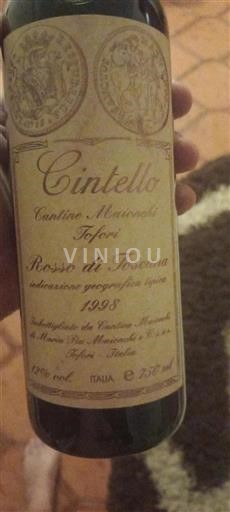 Tuscan Wines Unspecified Cantine Maiocchi Cintello 1998