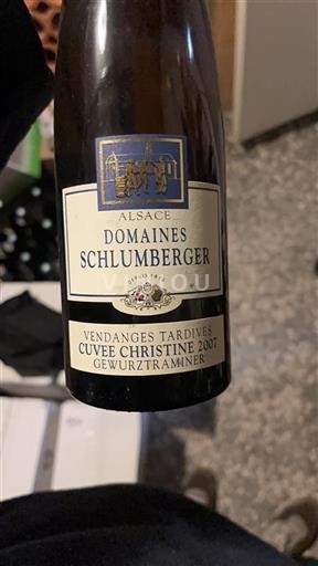 Alsace Gewurztraminer Vendanges Tardives Domaine S Schlumberger Cuv%c3%a9e Christine 2007
