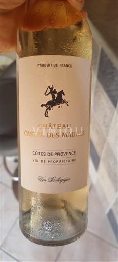 Vin Blanc sec Château Castel des Maures 2024 France Provence Côtes-de-provence bio