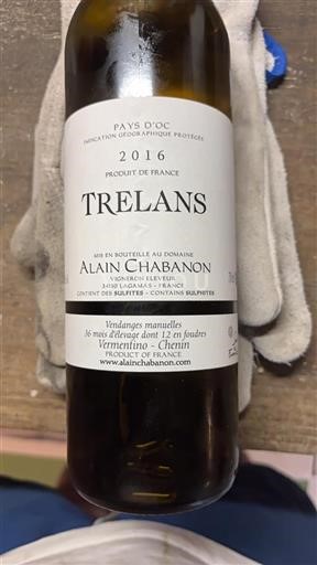 Languedoc a Roussillon Pays d'Oc Alain Chabanon Trelans 2016