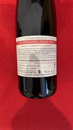 Sydvestfrankrig Gers Domaine Herrebouc Les Singulières 2008
