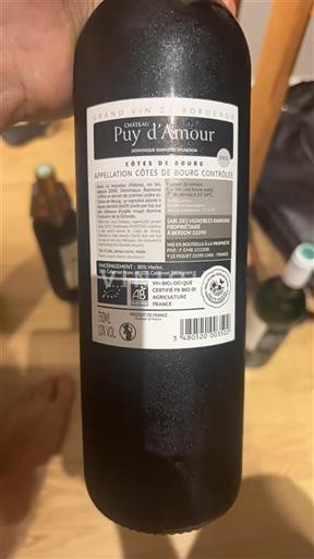Bordeaux Côtes-de-bourg Château Puy Amour 2021