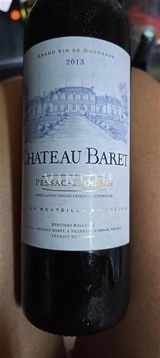Bordeaux Pessac-Léognan Château Baret 2013