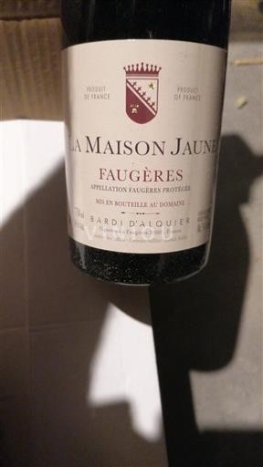 Languedoc Faugères Bardi Alquier La Maison Jaune Non Millésimé