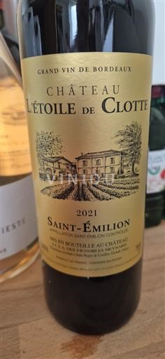 Bordeaux Saint-Émilion Château L'Étoile de Clotte 2021