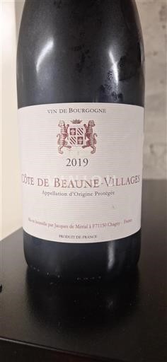 Burgundsko Côte de Beaune Villages Jacques de Méral 2019