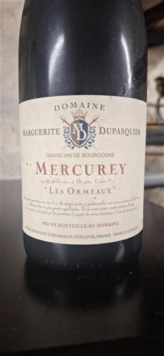 Burgundy Mercurey Domaine Marguerite Dupasquier Les Ormeaux Non-Vintage
