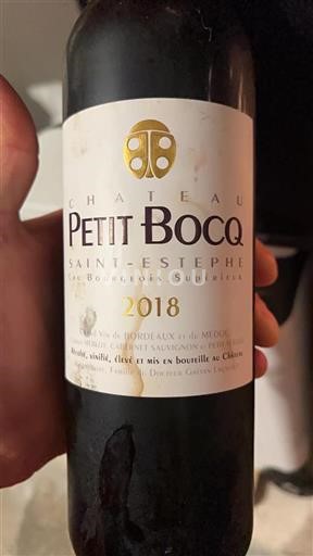 Bordeaux Saint-Estèphe Cru Bourgeois Supérieur Petit Bocq 2018