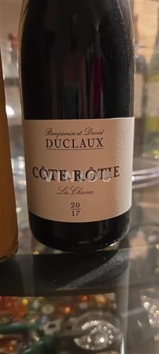 Rhônedalen Côte-rôtie Duclaux La Chana 2017