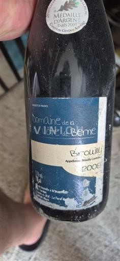 Beaujolais Brouilly Domaine La Côte de Berne 2008