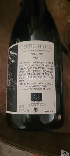 Údolí Rhôny Côte-rôtie Maison Stephan L'Ultime 2021