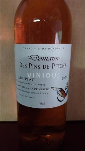 Bordéus Loupiac Domaine Des Pins de Pitcha 2001