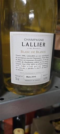 Champagne Lallier Blanc de Blancs 2016